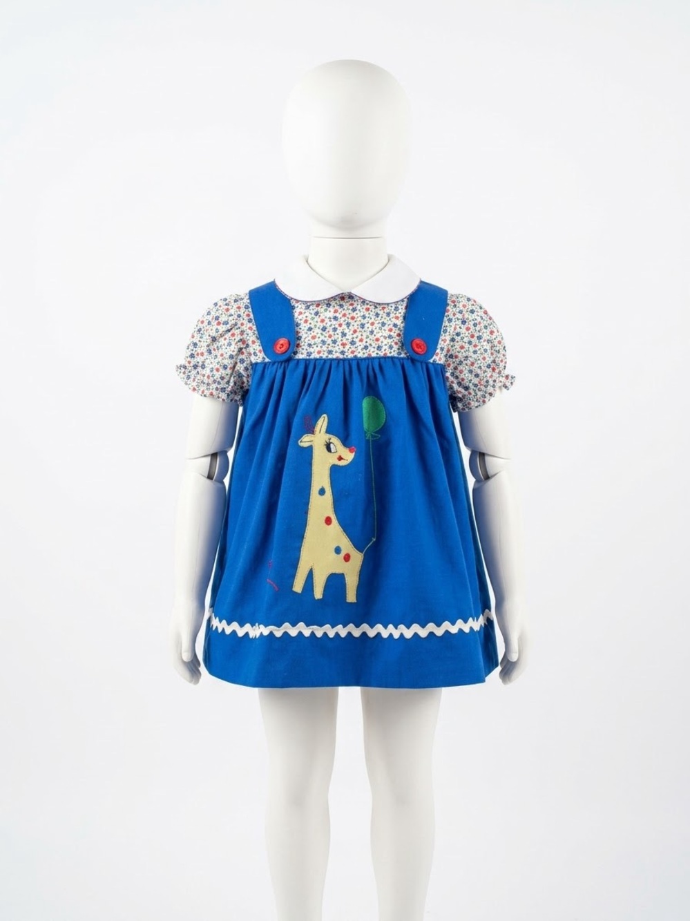 Vintage Porridge Porterfield Floral Lined Blue Dress